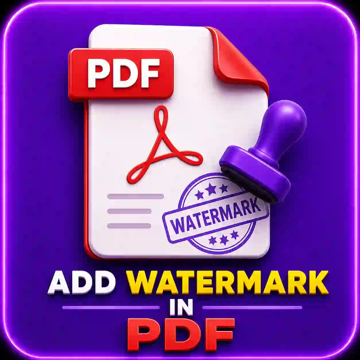 Add Watermark in PDF