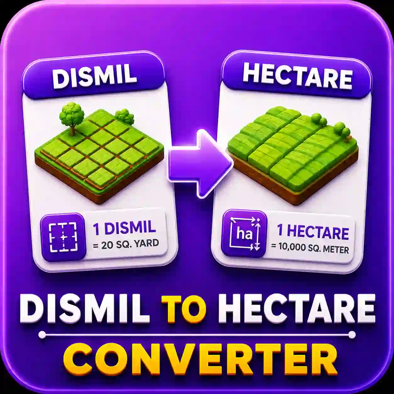 Dismil to Hectare
