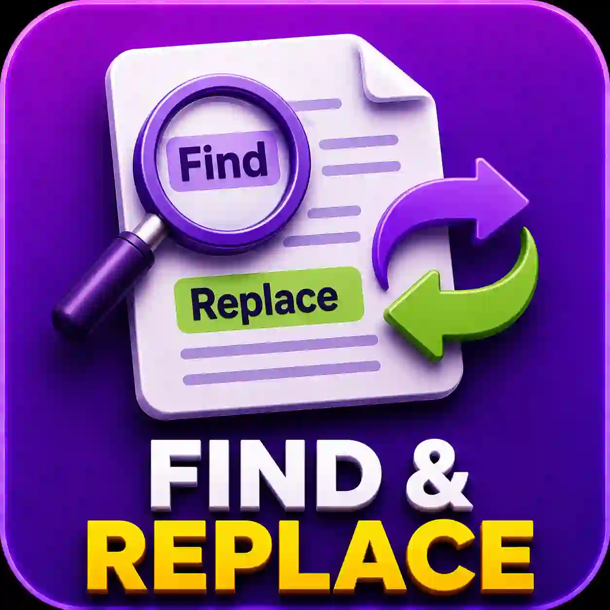 Find and Replace Tool