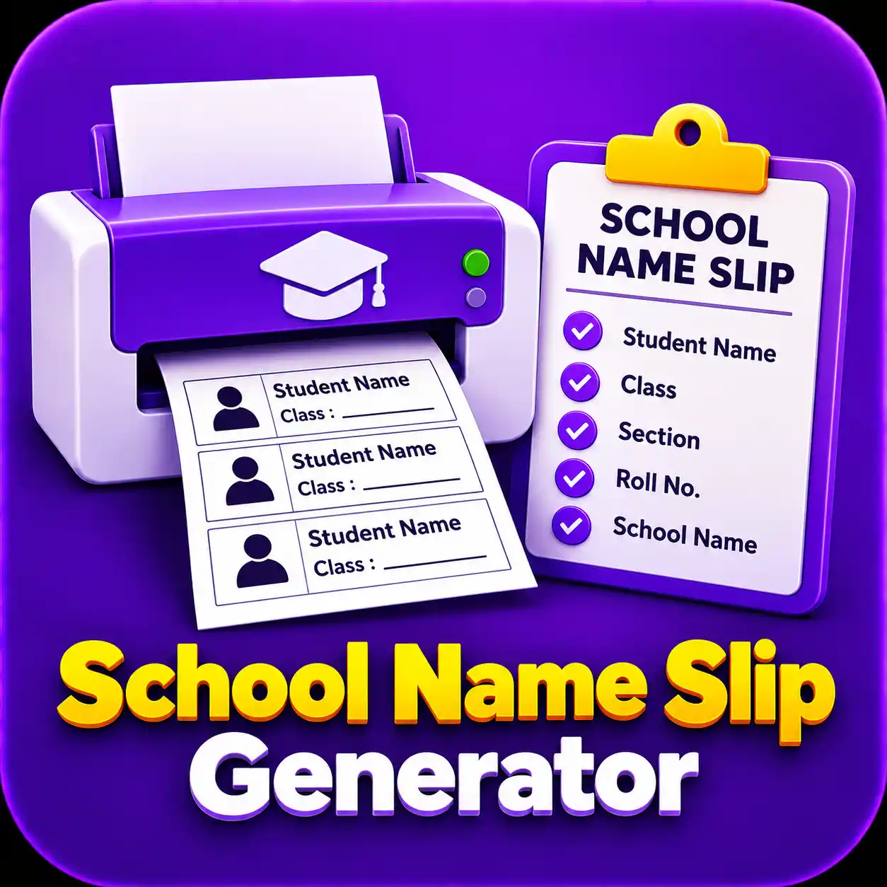 School Name Slip Generator